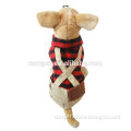 British Style Sanding Brushed Plaid Overalls Dog Clothes